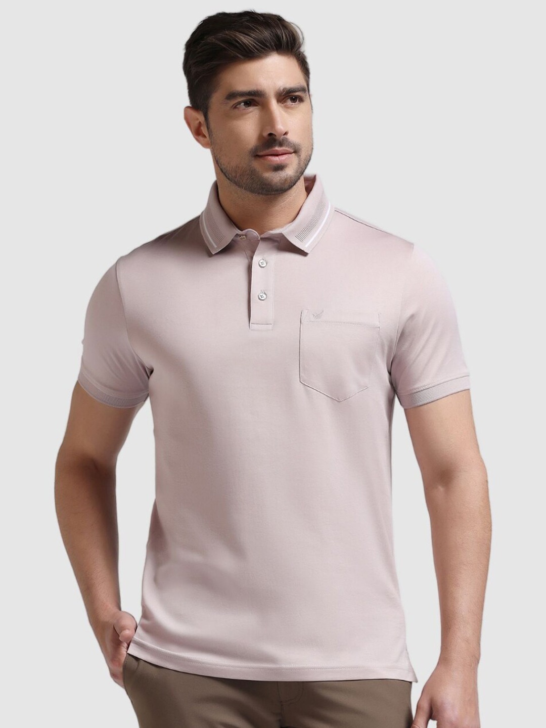 

Blackberrys Polo Collar New Basics Slim Fit Cotton T-shirt, Pink