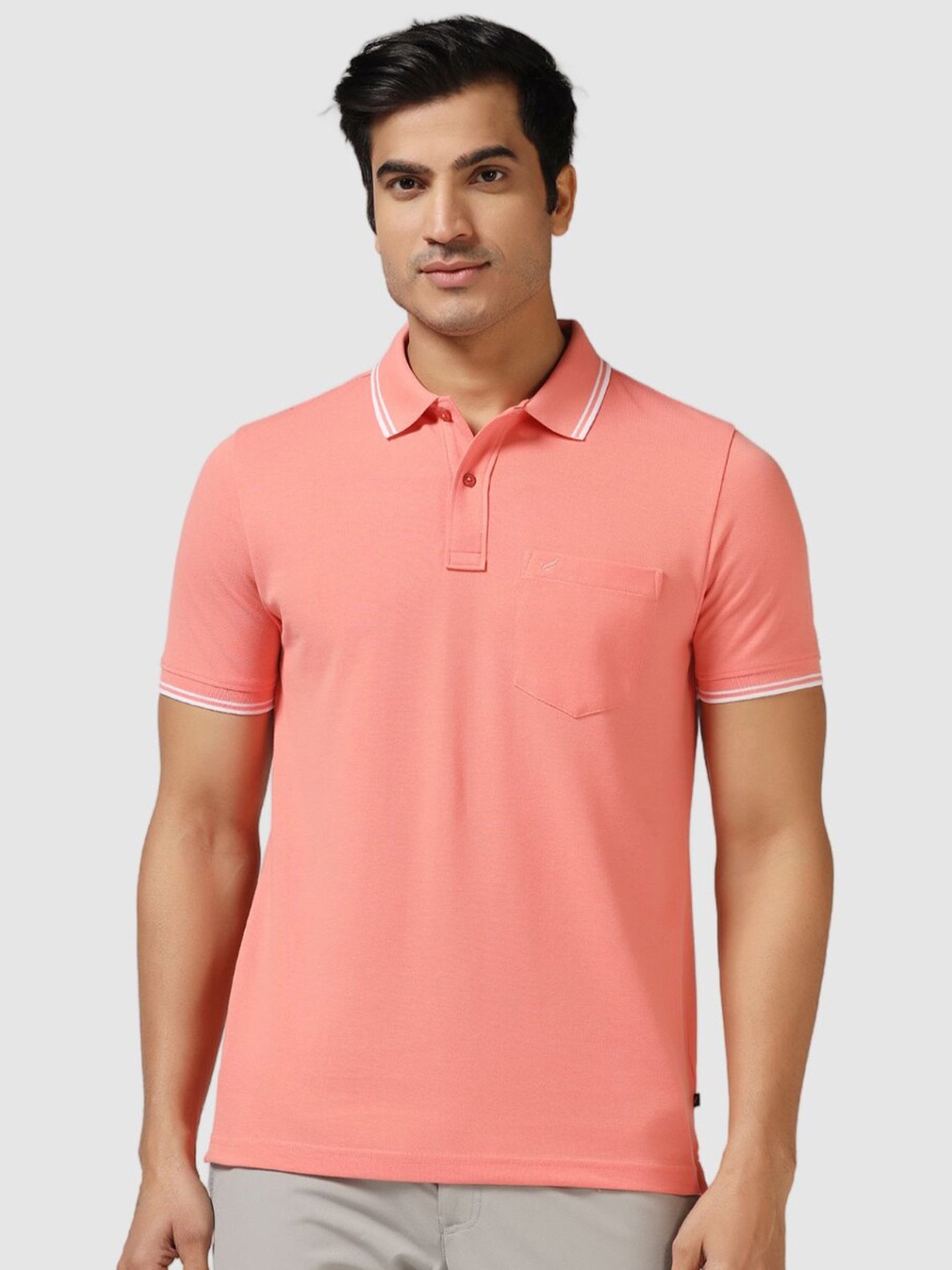 

Blackberrys Polo Collar Slim Fit Cotton T-shirt, Pink