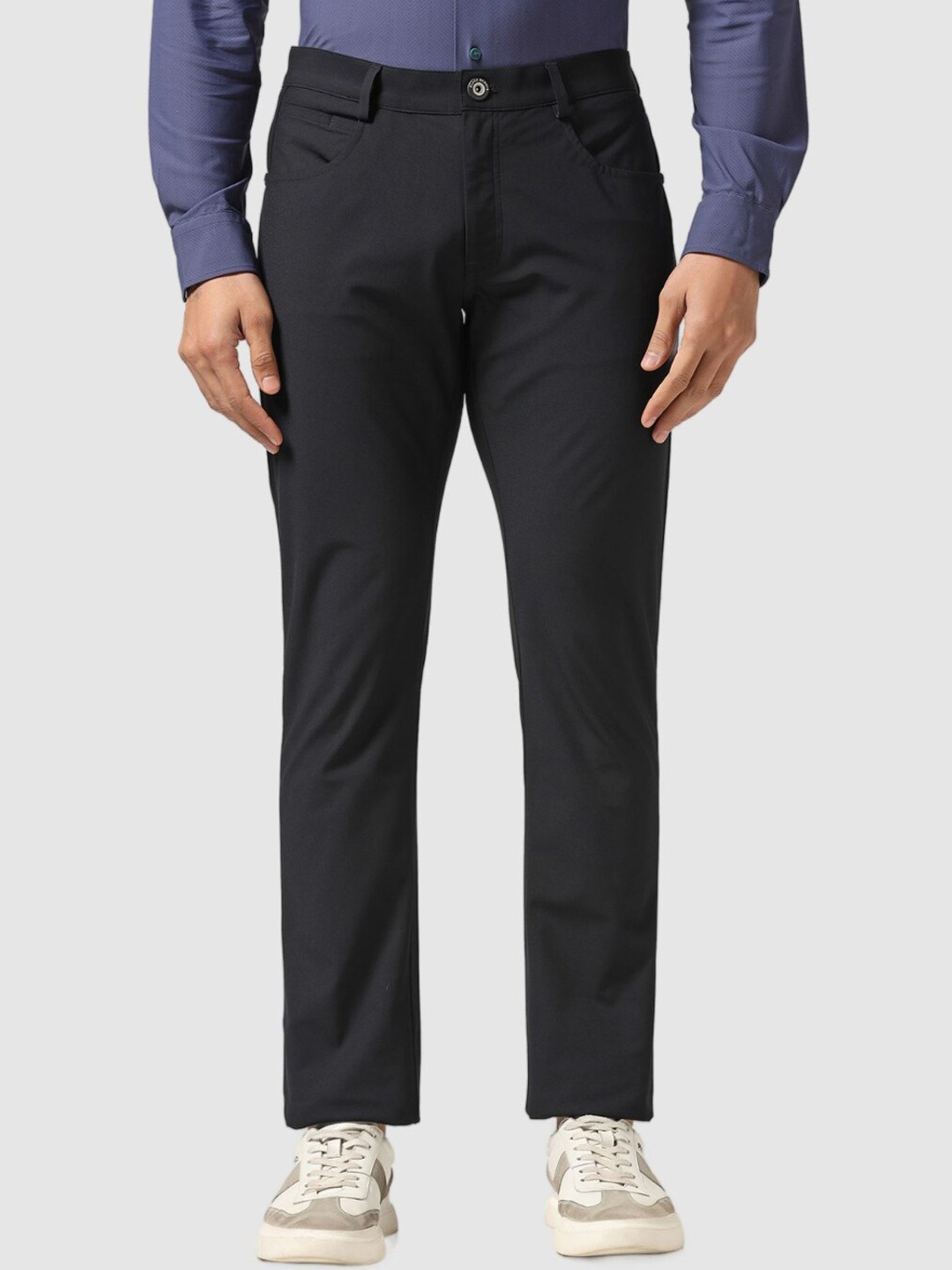 

Blackberrys Men Slim Fit Formal Trousers, Black