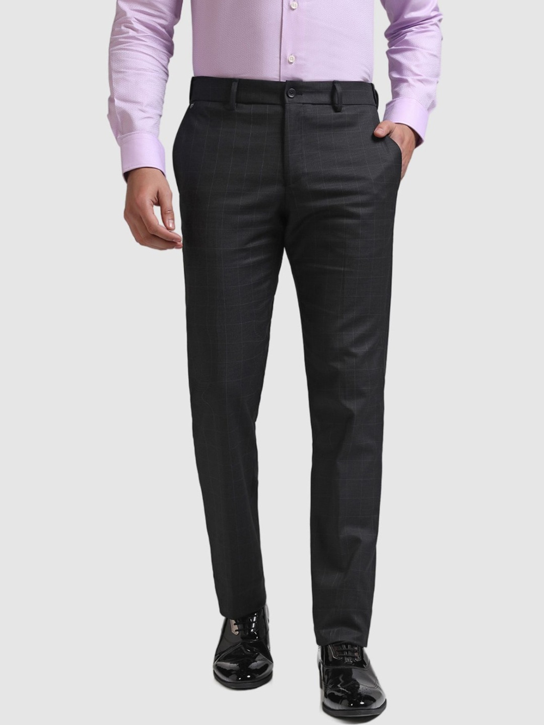 

Blackberrys Men Slim Fit Formal Trousers, Black