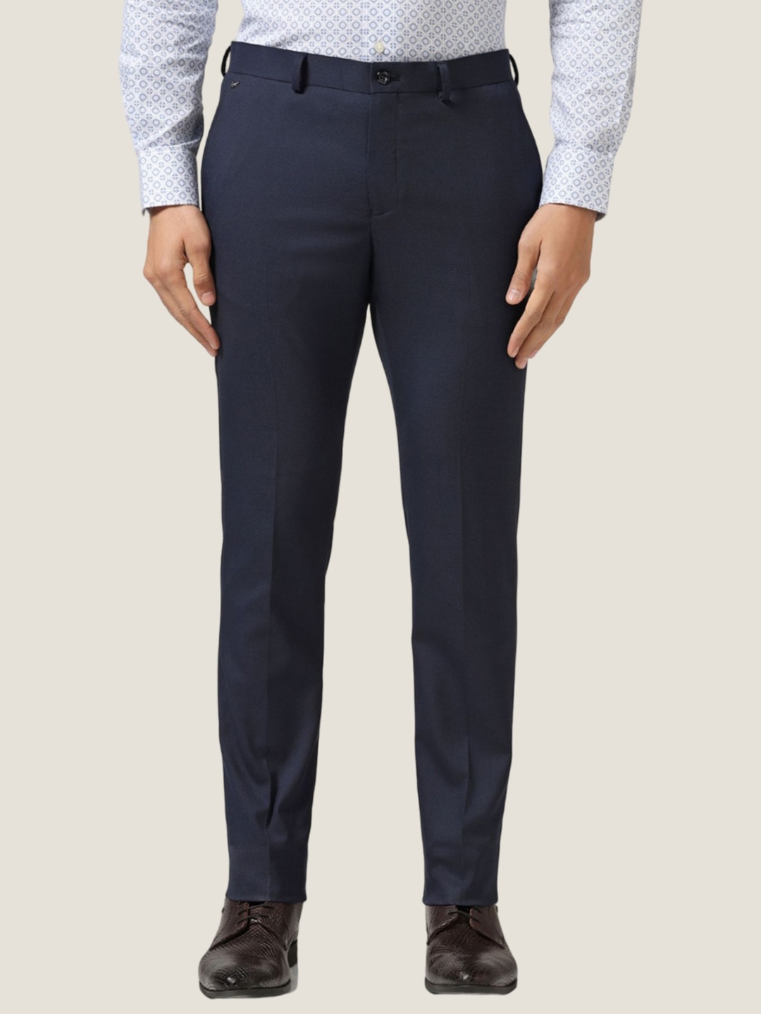 

Blackberrys Men Slim Fit Formal Trousers, Navy blue