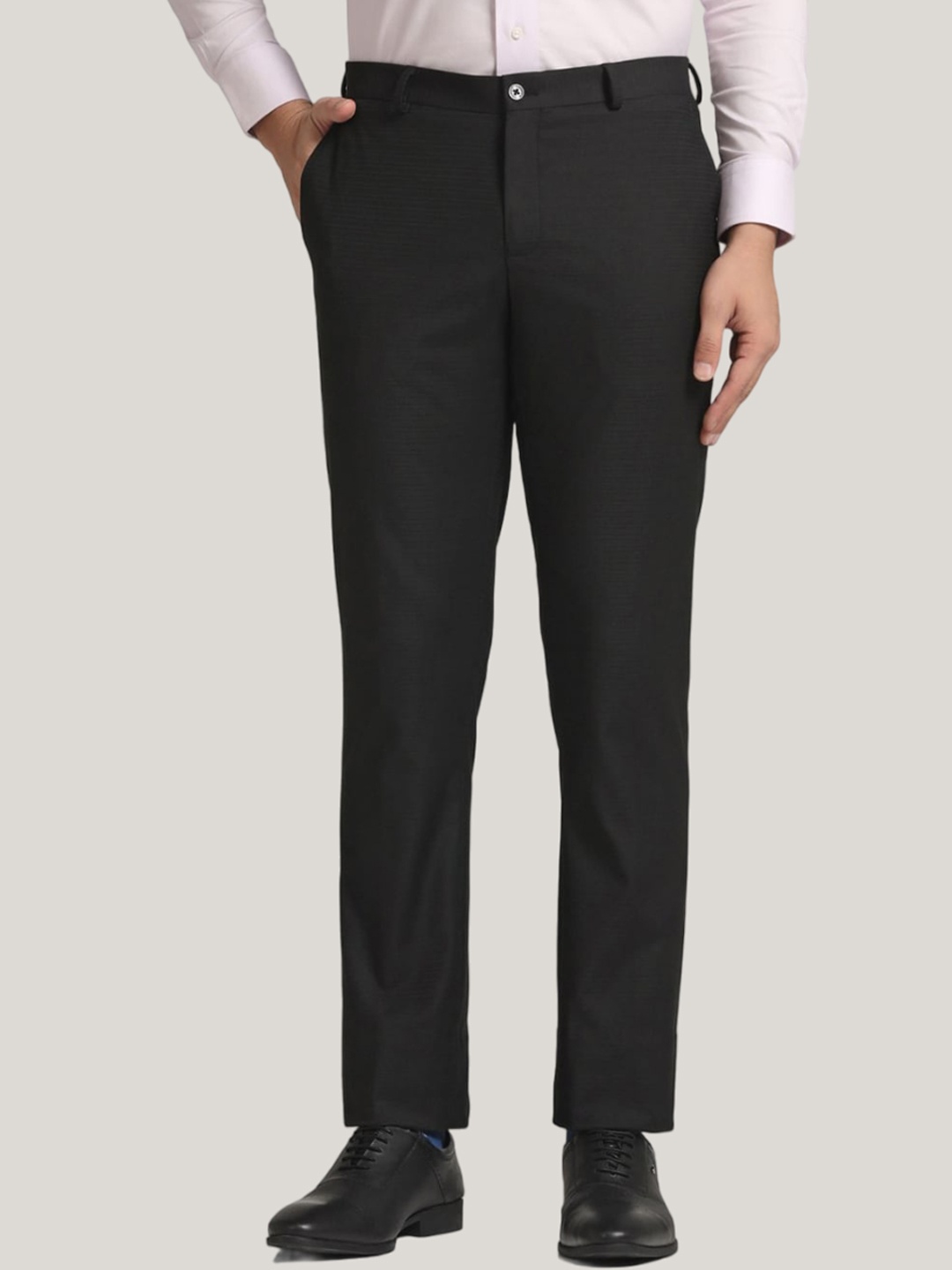 

Blackberrys Men Slim Fit Formal Trousers, Black