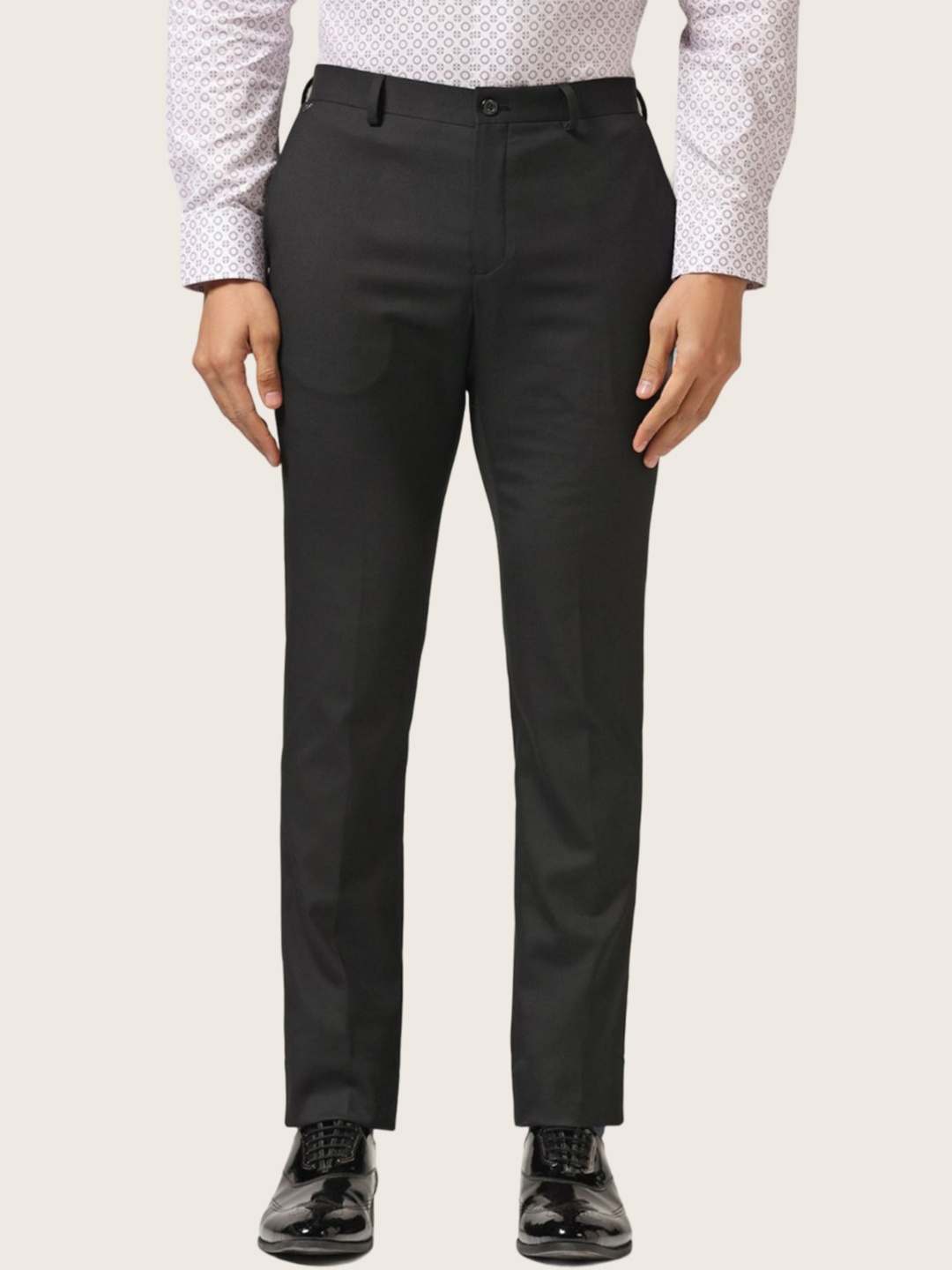 

Blackberrys Men Slim Fit Formal Trousers, Black