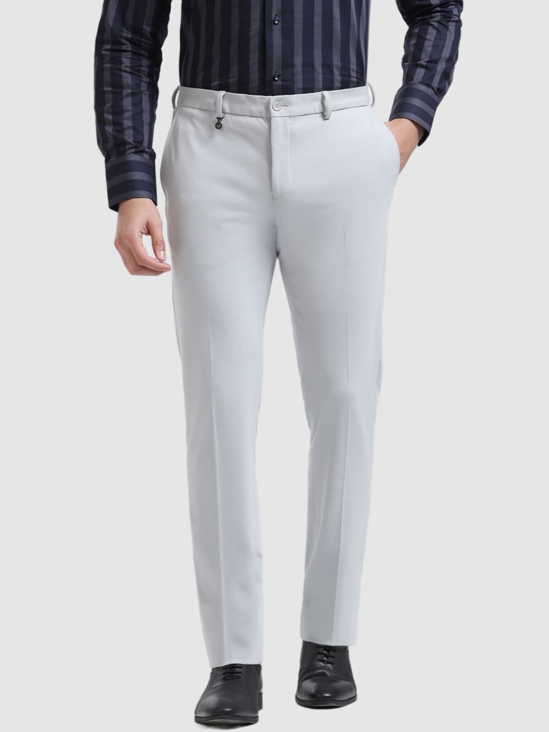 

Blackberrys Men Slim Fit Formal Trousers, Grey