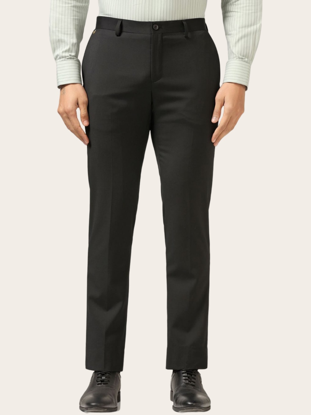 

Blackberrys Men Luxe Slim Fit Formal Trouser, Black