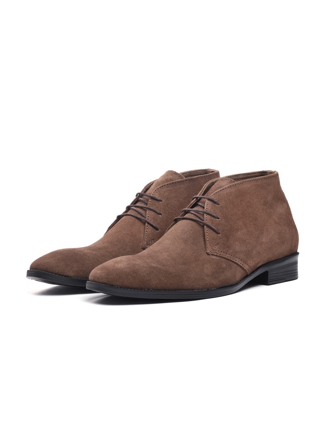 

ITALIAN ELEGANZA Men Suede Desert Boots, Brown
