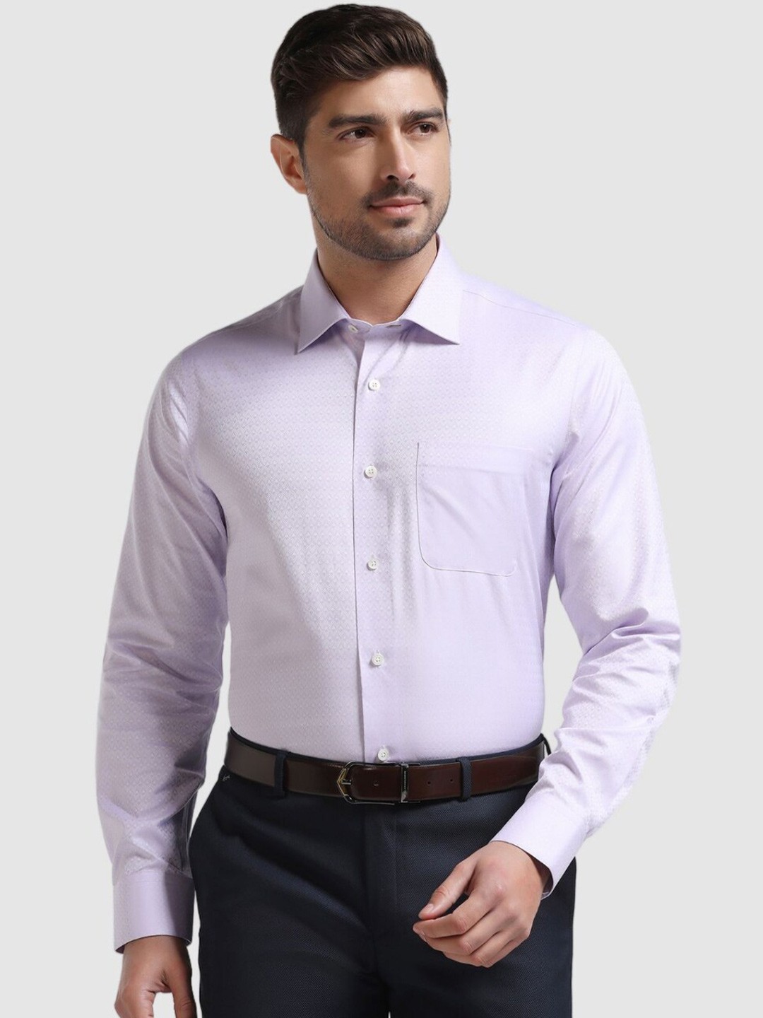 

Blackberrys Men Luxe Slim Fit Formal Shirt, Lavender