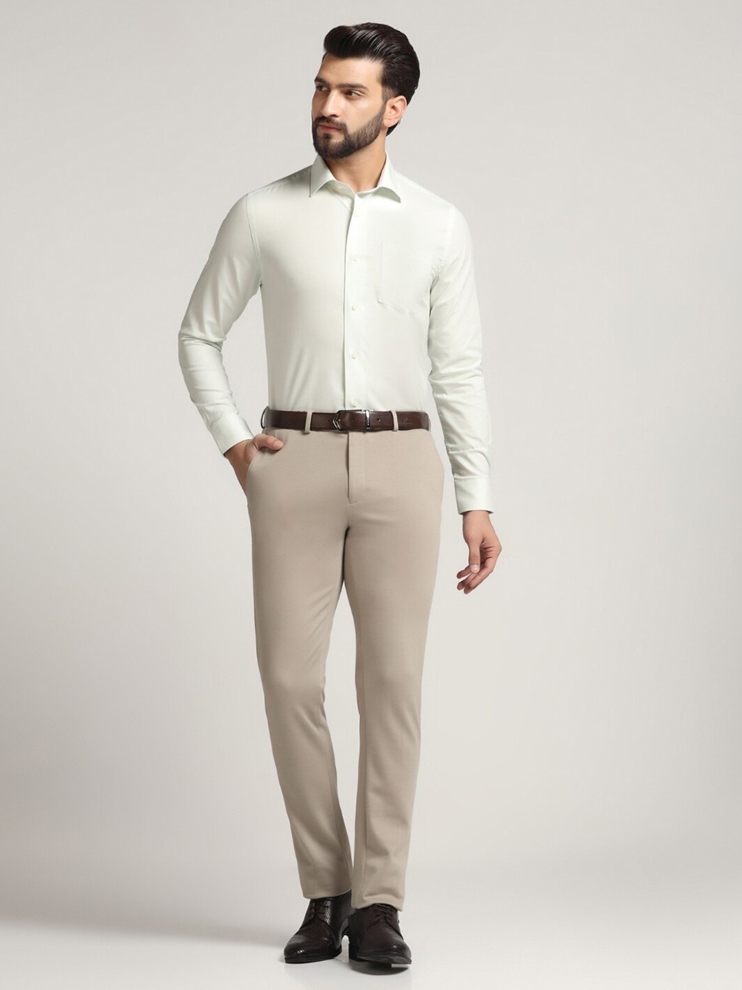 

Blackberrys India Slim Fit Cotton Formal Shirt, Green