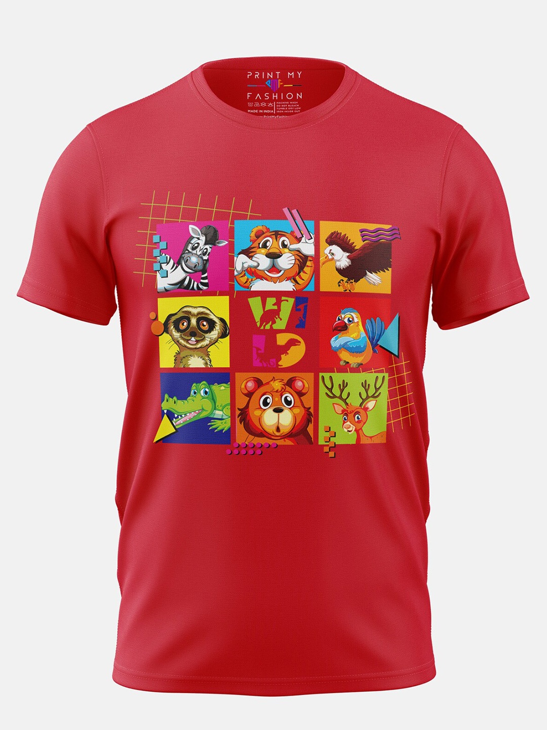 

Print My Fashion Boys Graphic Printed Cotton T-shirt, Red