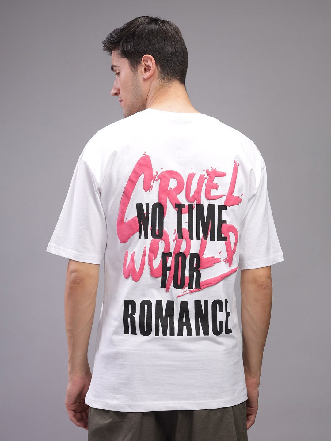 

ADRO Men Applique T-shirt, White