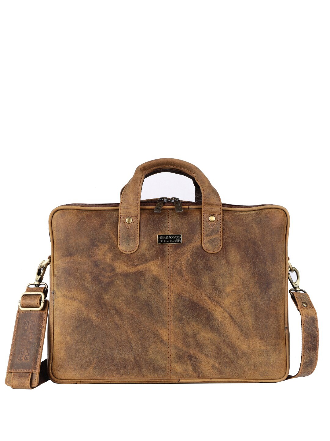 

HAMMONDS FLYCATCHER Men Leather Laptop Bag - Up to 16 inch Laptop, Brown