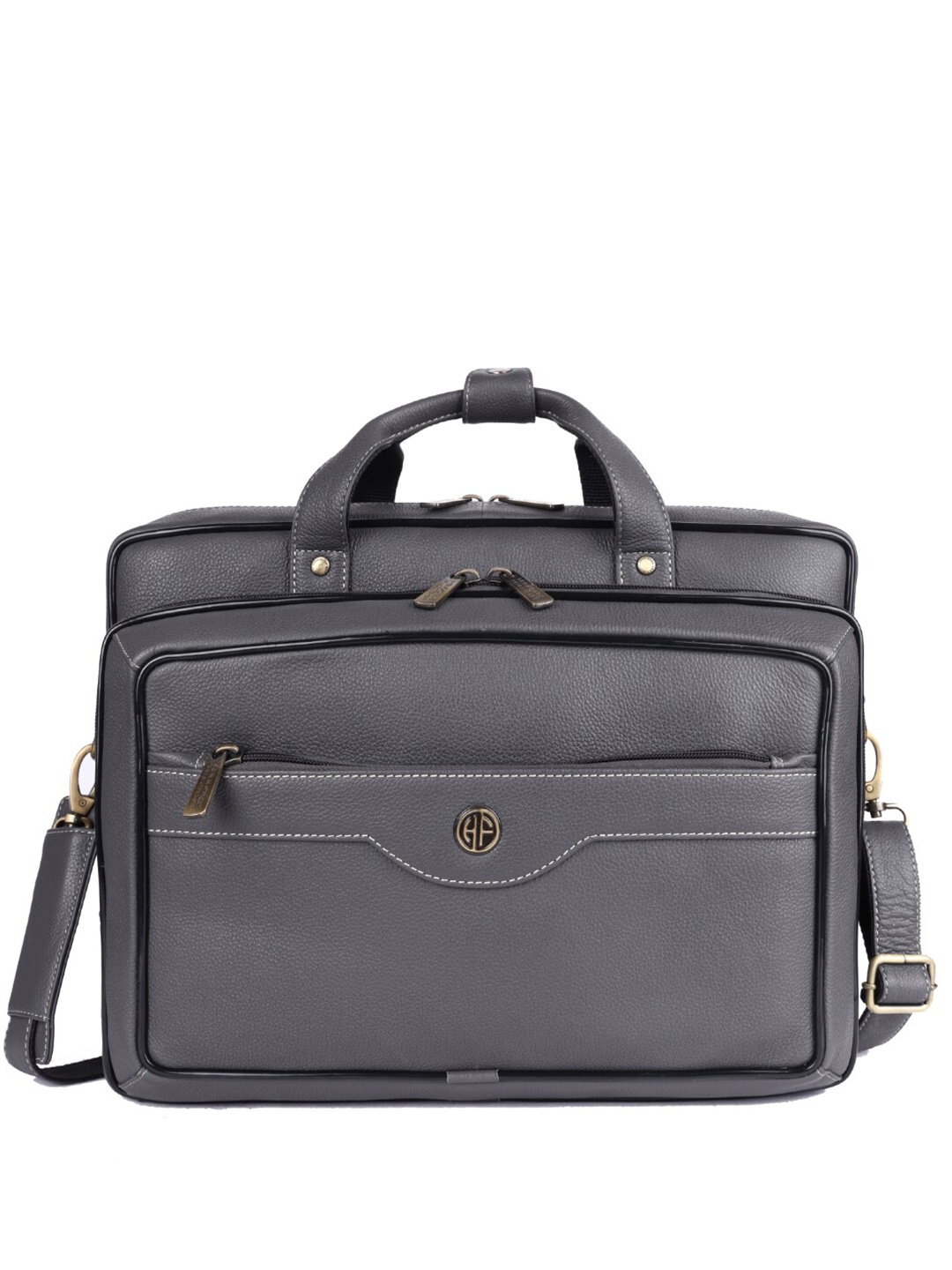 

HAMMONDS FLYCATCHER Men Leather Laptop Bag Up to 16 inch, Grey