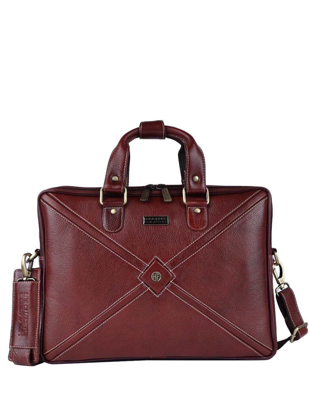 

HAMMONDS FLYCATCHER Men Leather Laptop Bag Up to 16 inch, Brown