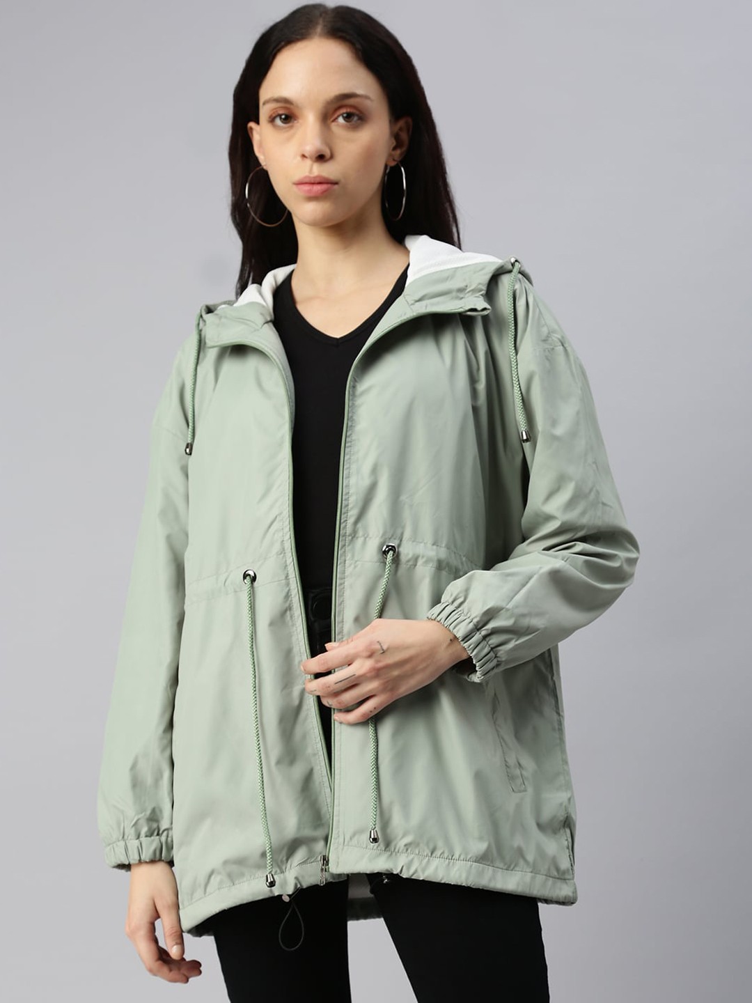 

VOXATI Hooded Sporty Jacket, Olive