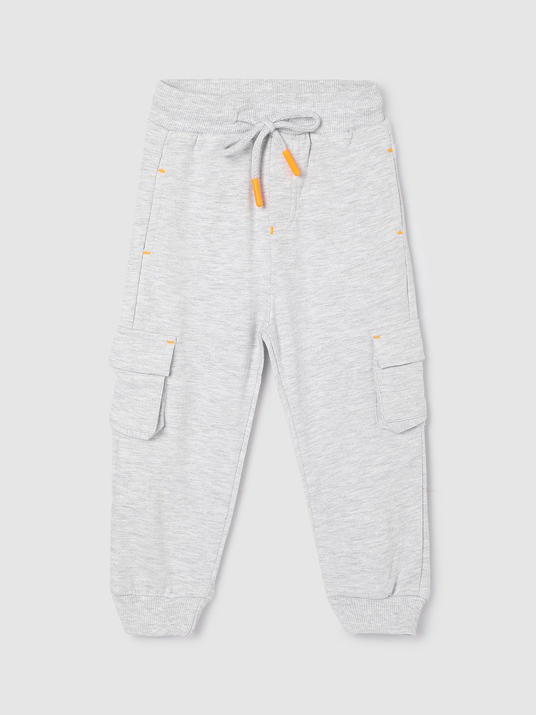 

max Infant Boys Pure Cotton Mid Rise Joggers, Grey