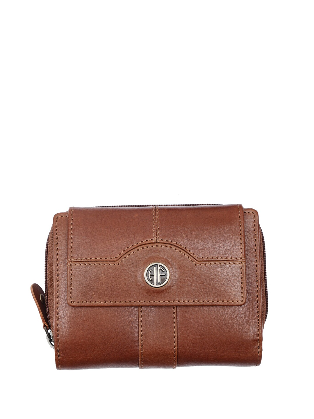 

HAMMONDS FLYCATCHER Women Textured Leather Two Fold Wallet, Tan