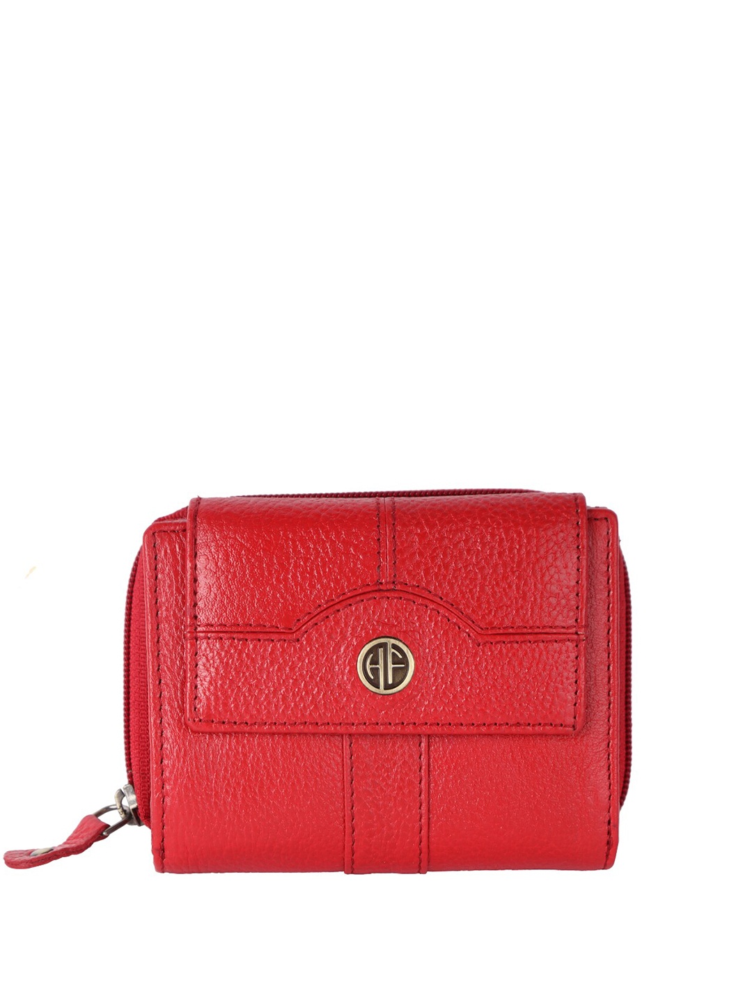 

HAMMONDS FLYCATCHER Women Brand Logo Leather Zip Around Wallet, Red