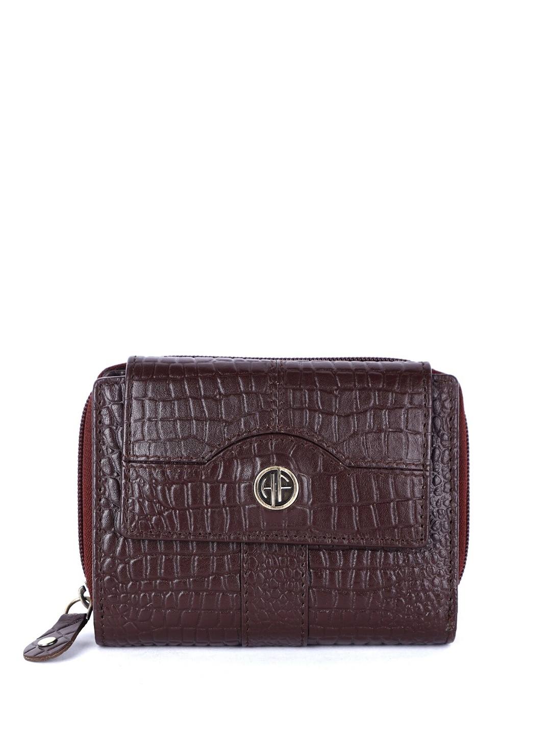 

HAMMONDS FLYCATCHER Women Textured Leather Two Fold Wallet, Brown