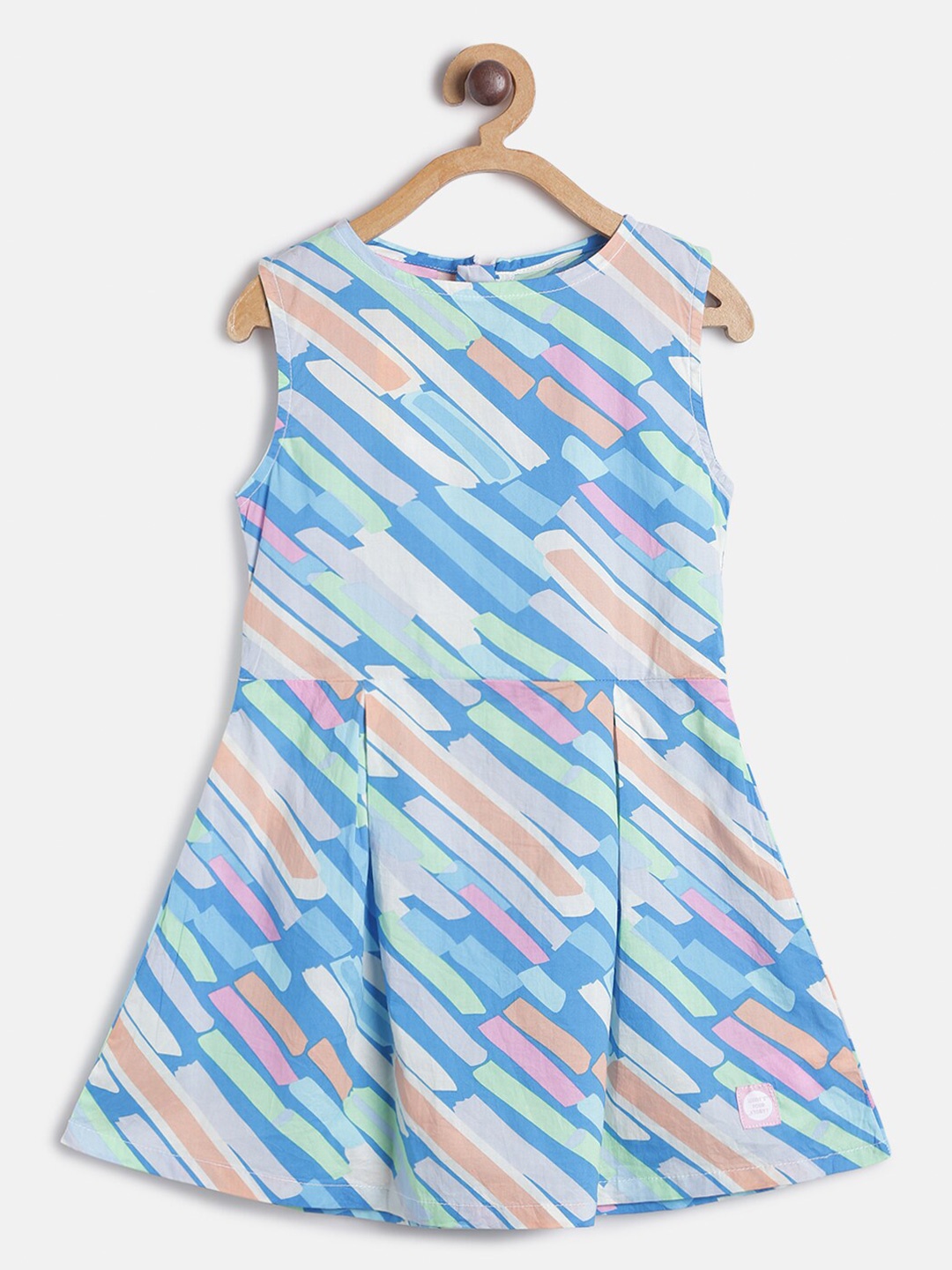 

TALES & STORIES Girls Printed A-Line Dress, Blue