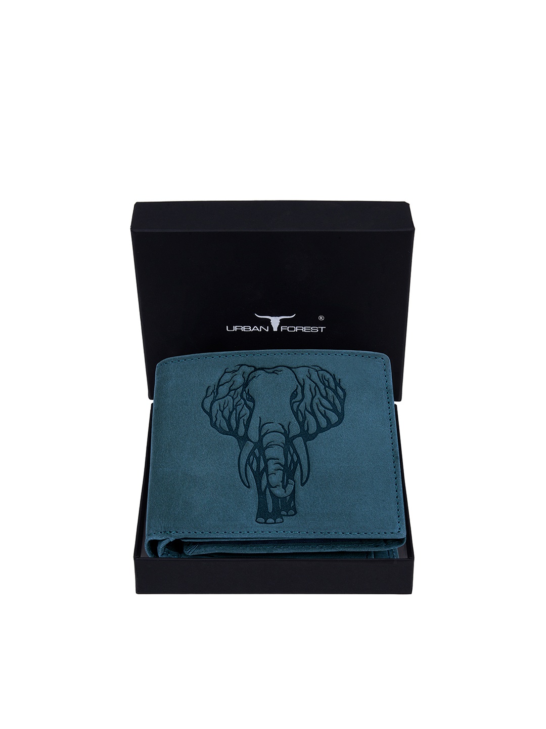

URBAN FOREST Men Leather Two Fold Wallet, Blue