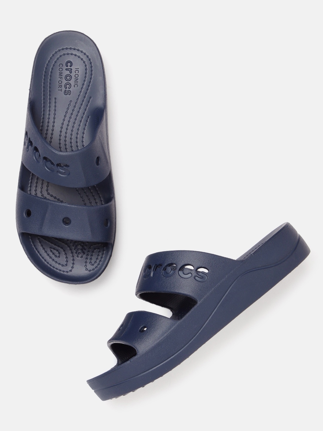 

Crocs Women Croslite Sliders, Navy blue