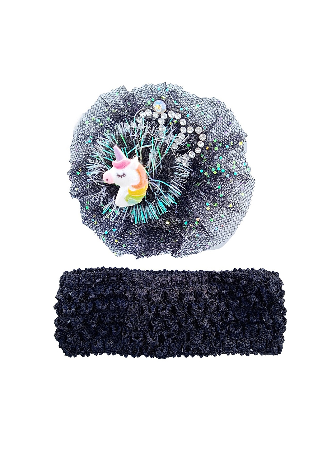 

BAESD Girls Set of 2 Embellished Hairband, Black