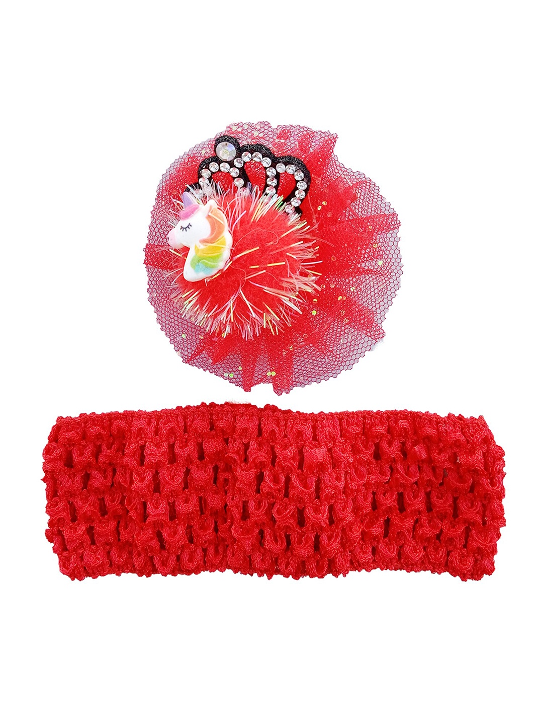 

BAESD Girls Set of 2 Embellished Hairband, Red