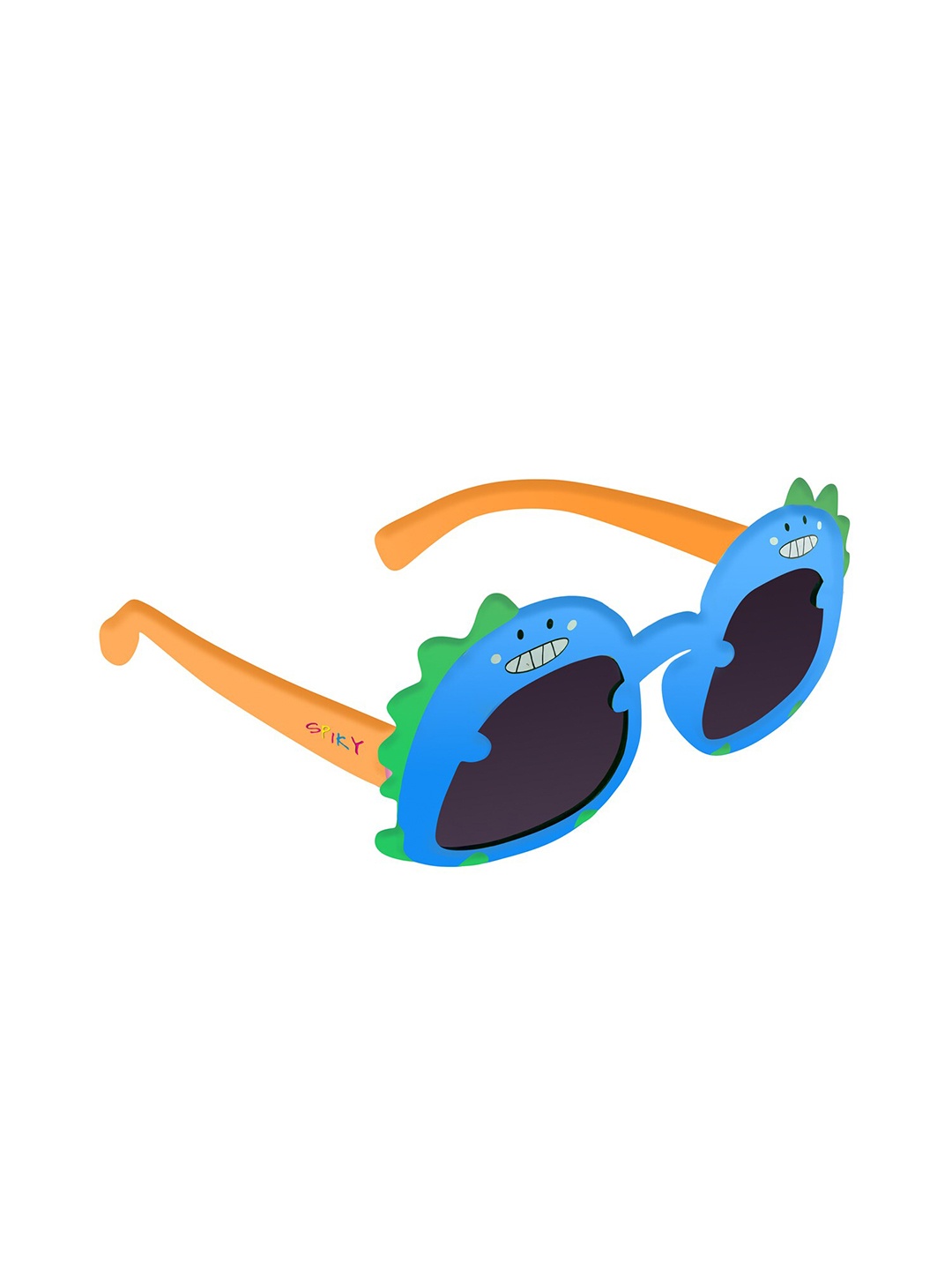 

Spiky Kids Oval Dinosaur Sunglasses with UV Protected Lens 1672_blu_blk, Black