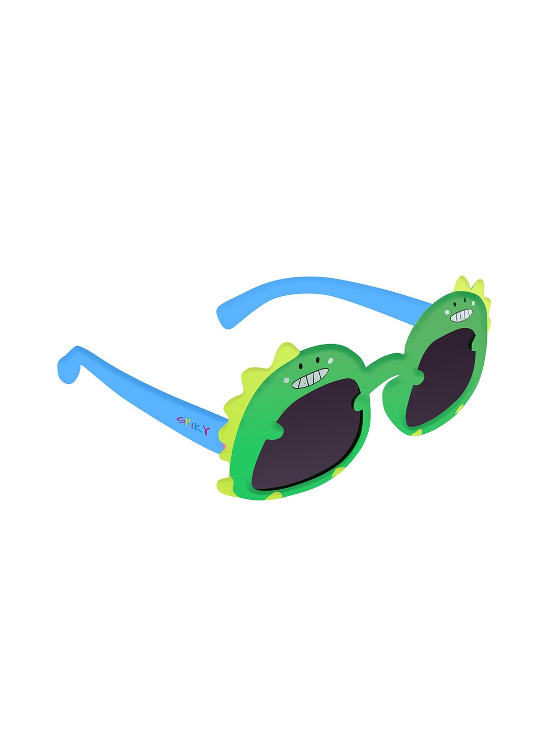 

Spiky Kids Oval Dinosaur Sunglasses with UV Protected Lens 1672_grn_blk, Black