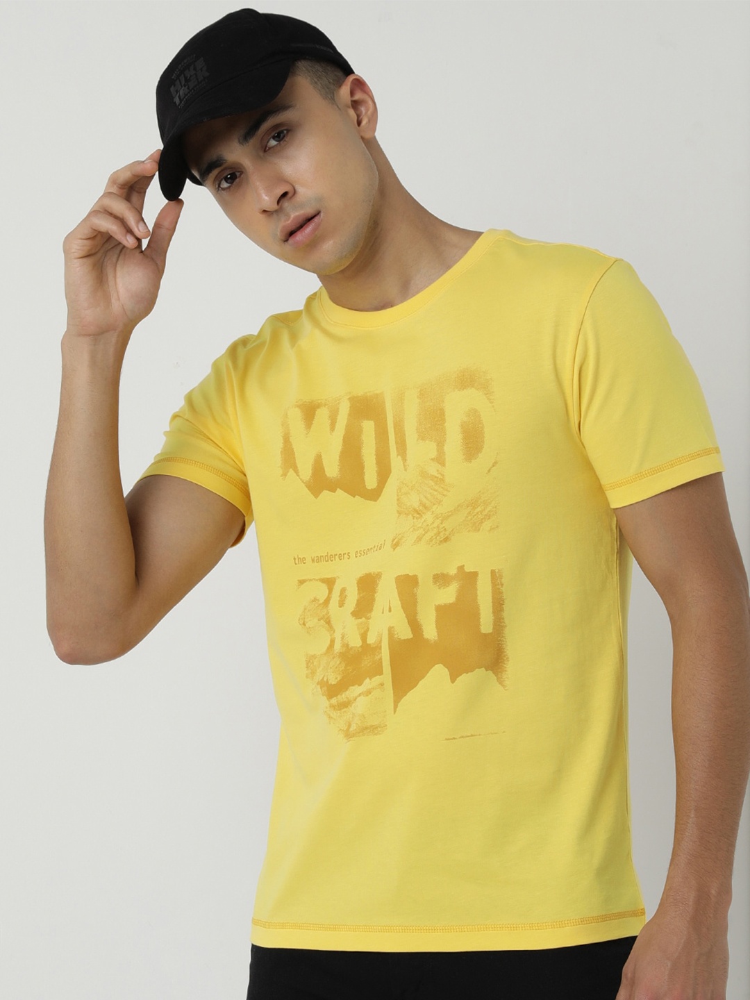 

Wildcraft Typography Printed Cotton Anti Odour T-shirt, Yellow