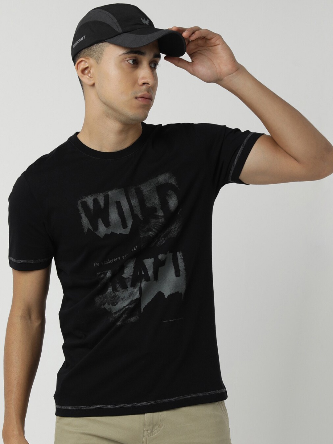 

Wildcraft Typography Printed Cotton Anti Odour T-shirt, Black