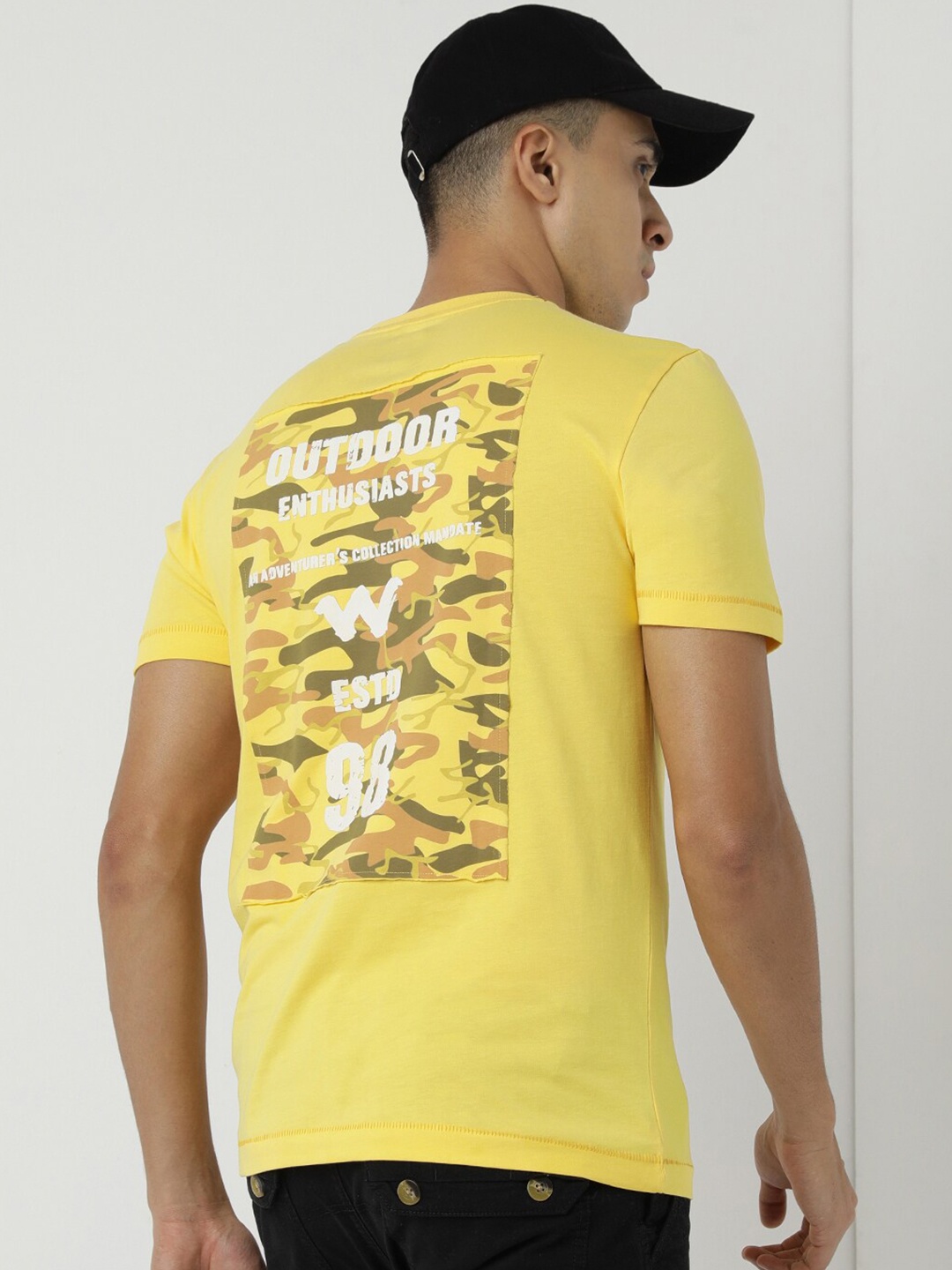 

Wildcraft Typography Printed Cotton Anti Odour T-shirt, Mustard