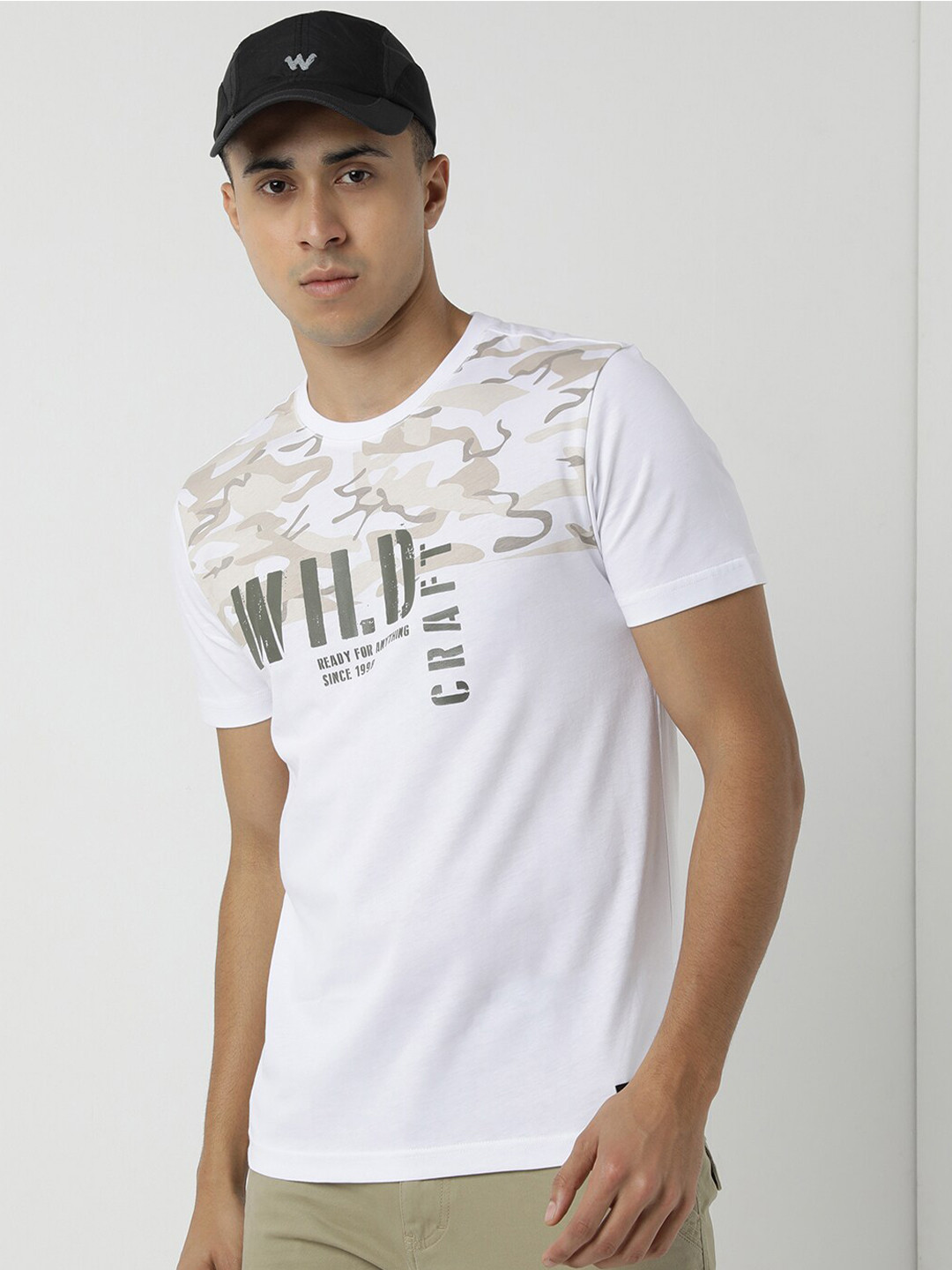 

Wildcraft Typography Printed Anti Odour Round Neck Short Sleeves T-shirt, White