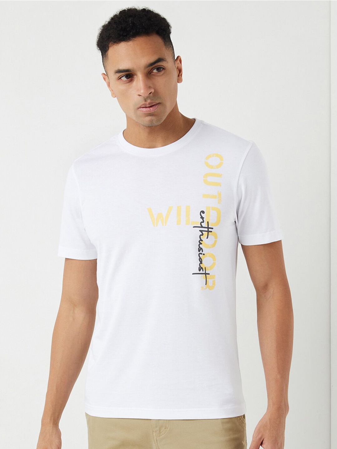 

Wildcraft Typography Printed Cotton Anti Odour T-shirt, White