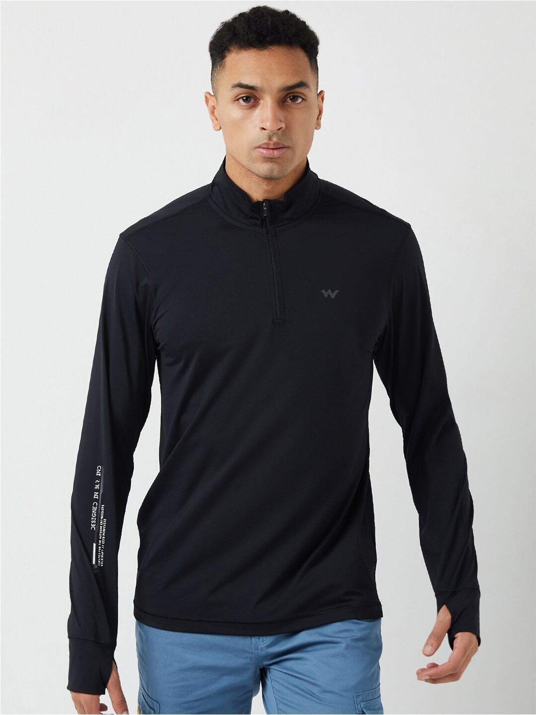 

Wildcraft High Neck Long Sleeves Anti Odour T-shirt, Black