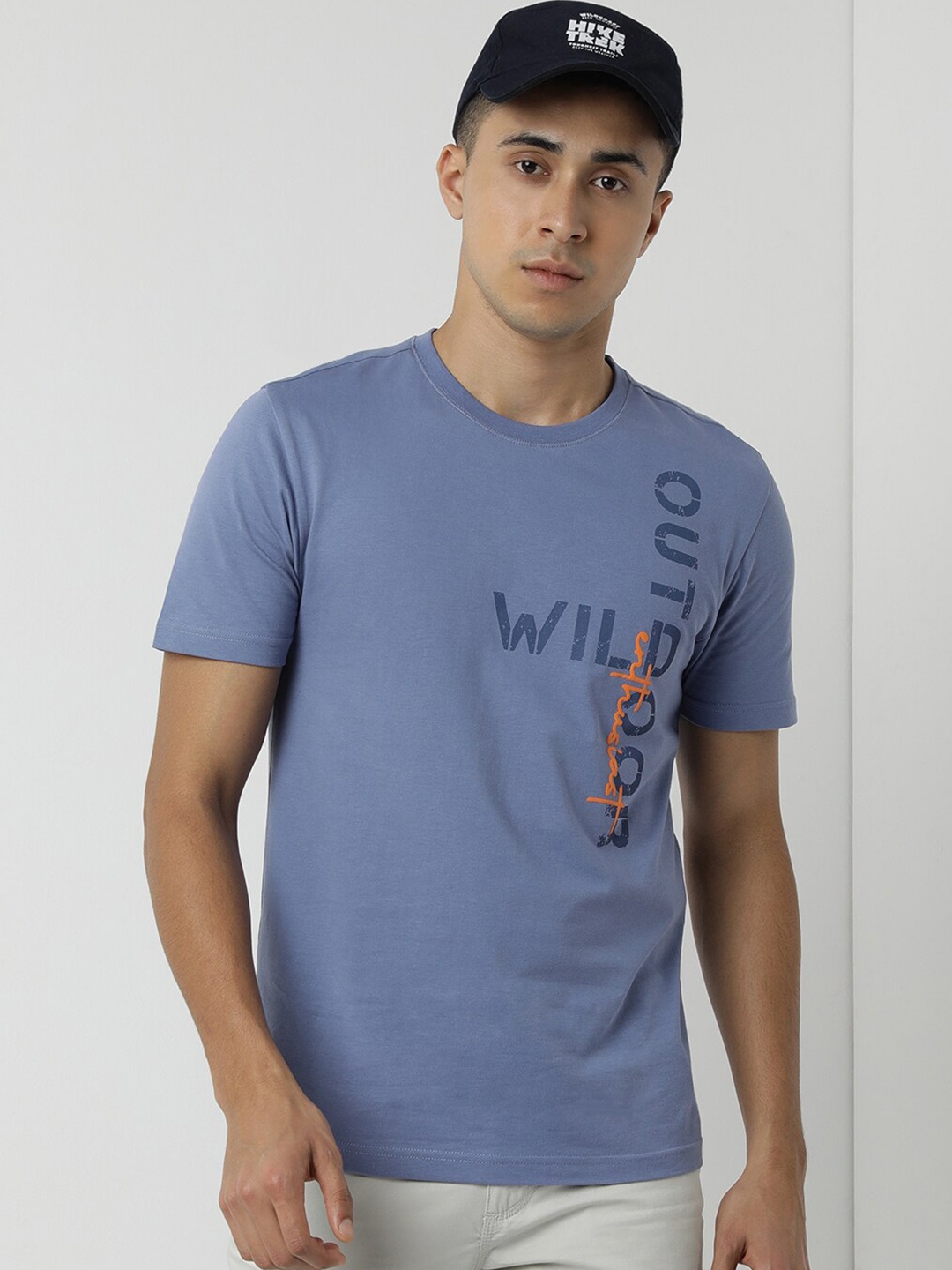 

Wildcraft Typography Printed Cotton Anti Odour T-shirt, Blue