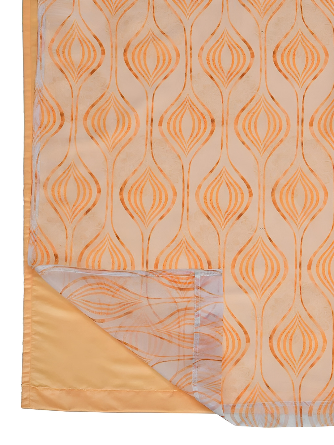 

Athome by Nilkamal Beige & Orange 2 Pieces Abstract Printed Window Curtains