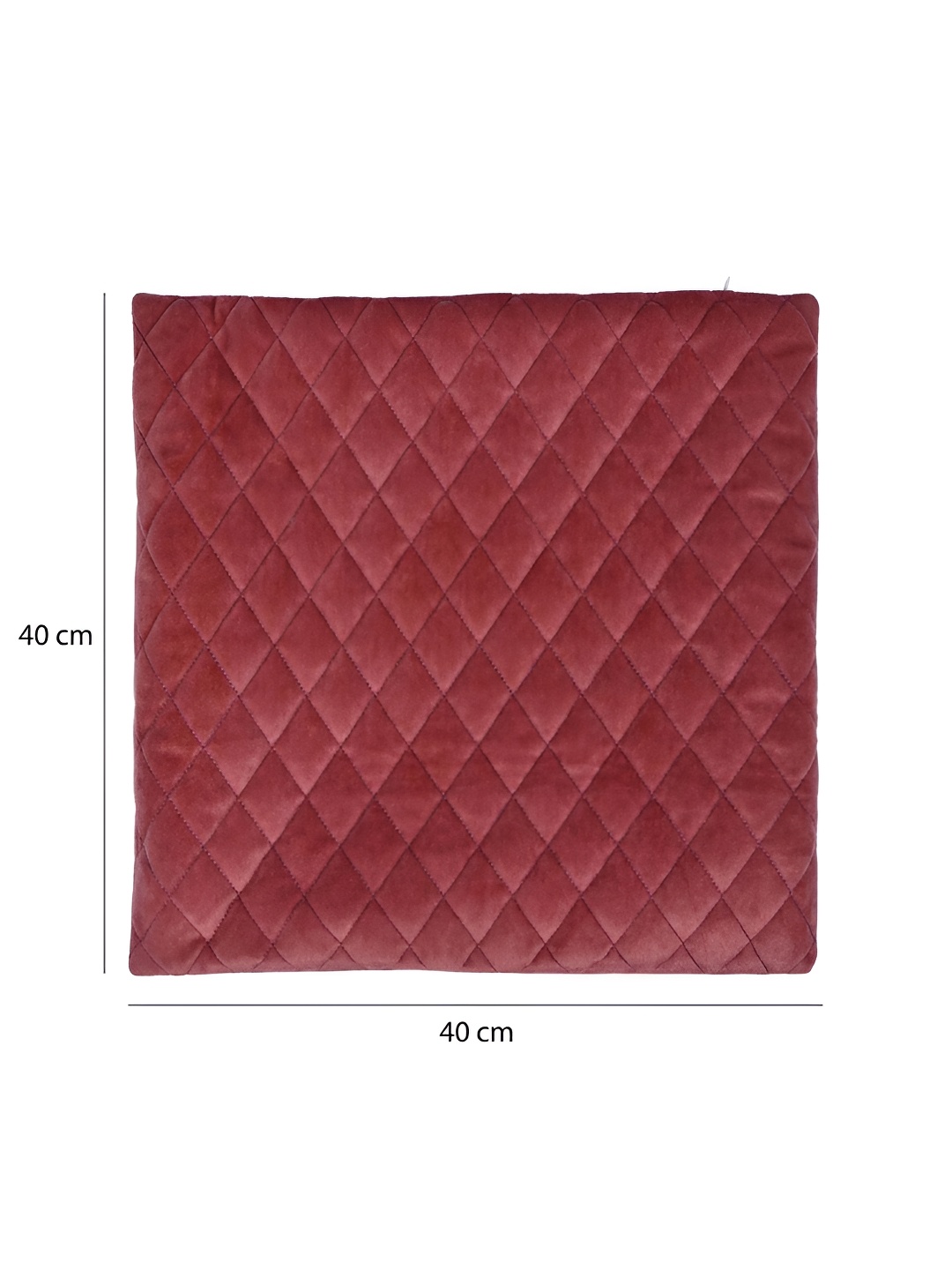 

Athome by Nilkamal Peach-Coloured Quilted Square Cushion Cover