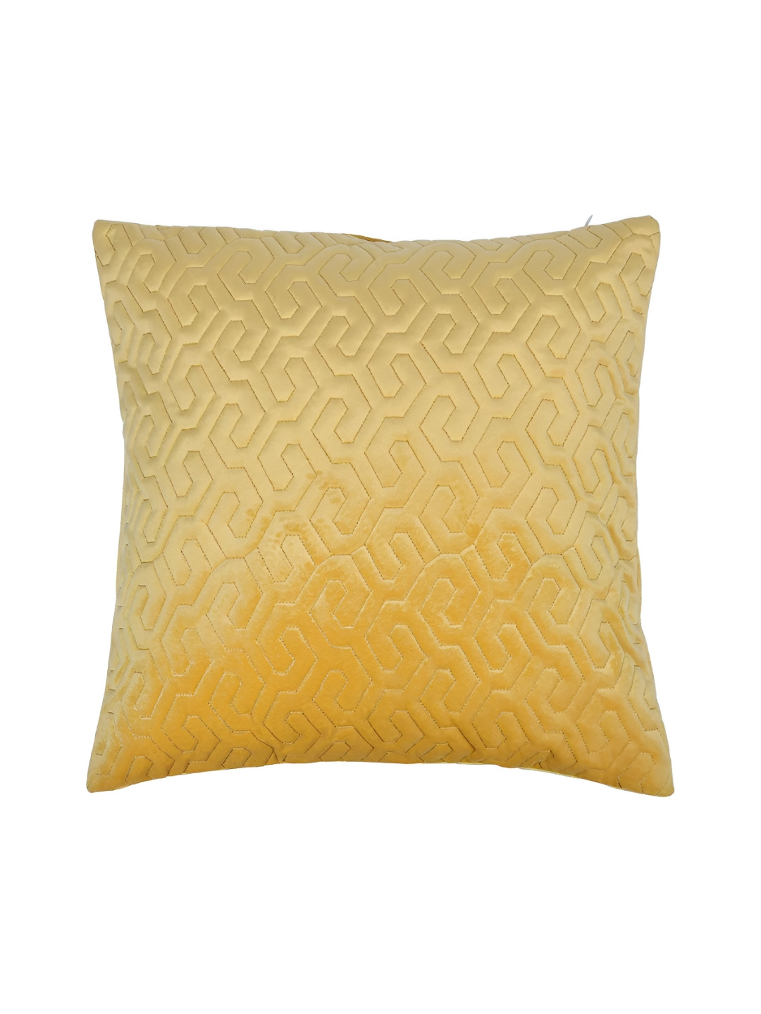 

Athome by Nilkamal Yellow Quilted Square Cushion Cover