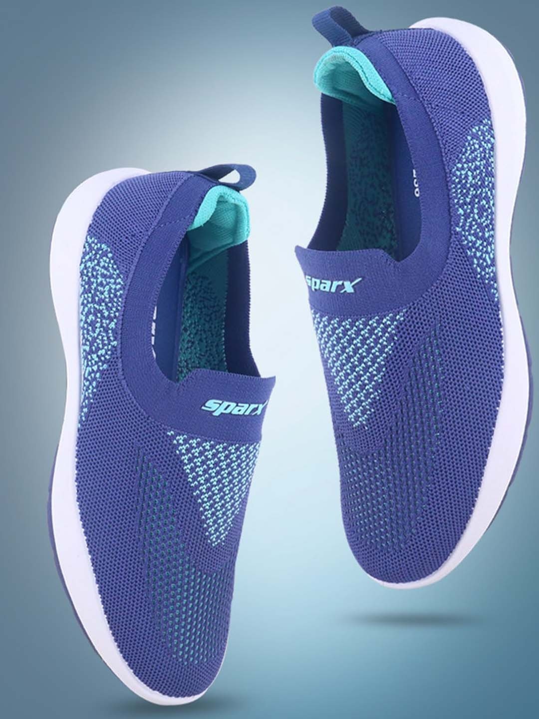

Sparx SL 256 Women Textured Mesh Slip-On Sneakers, Blue
