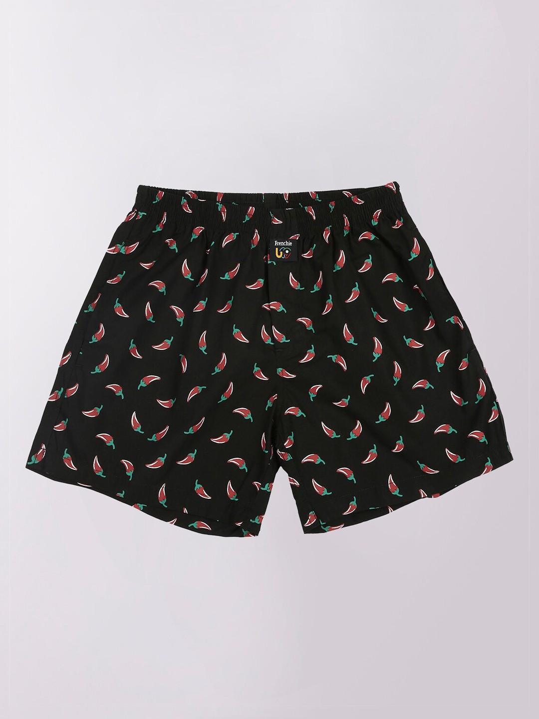 

FRENCHIE Boys Printed Pure Cotton Boxers FR-BX-U19-001-CHBK-1X5-XS, Black