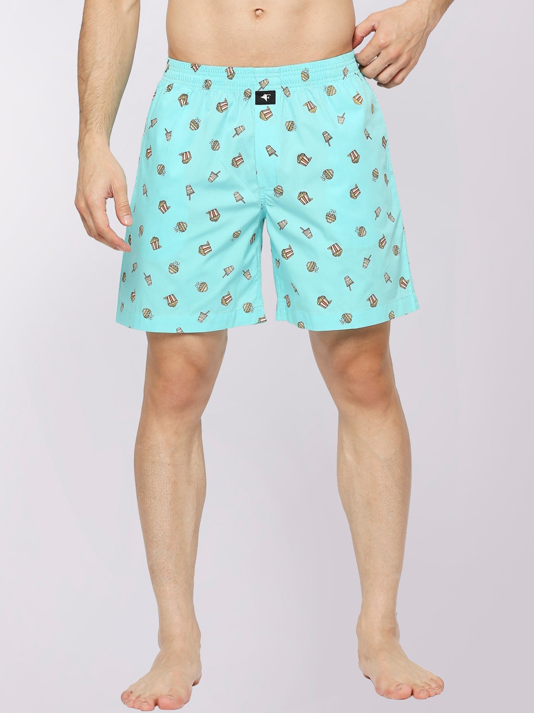 

FRENCHIE Conversational Printed Pure Cotton Boxers FR-BX-CP-BOKSA-1X5-PSOG-S, Green