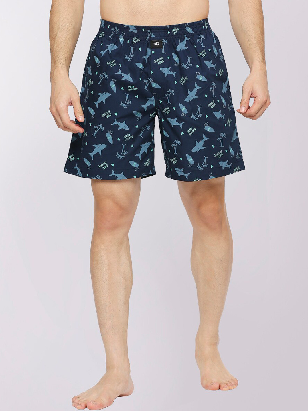

FRENCHIE Conversational Printed Cotton Boxers FR-BX-CP-BOKSA-1X5-SCNB-S, Navy blue