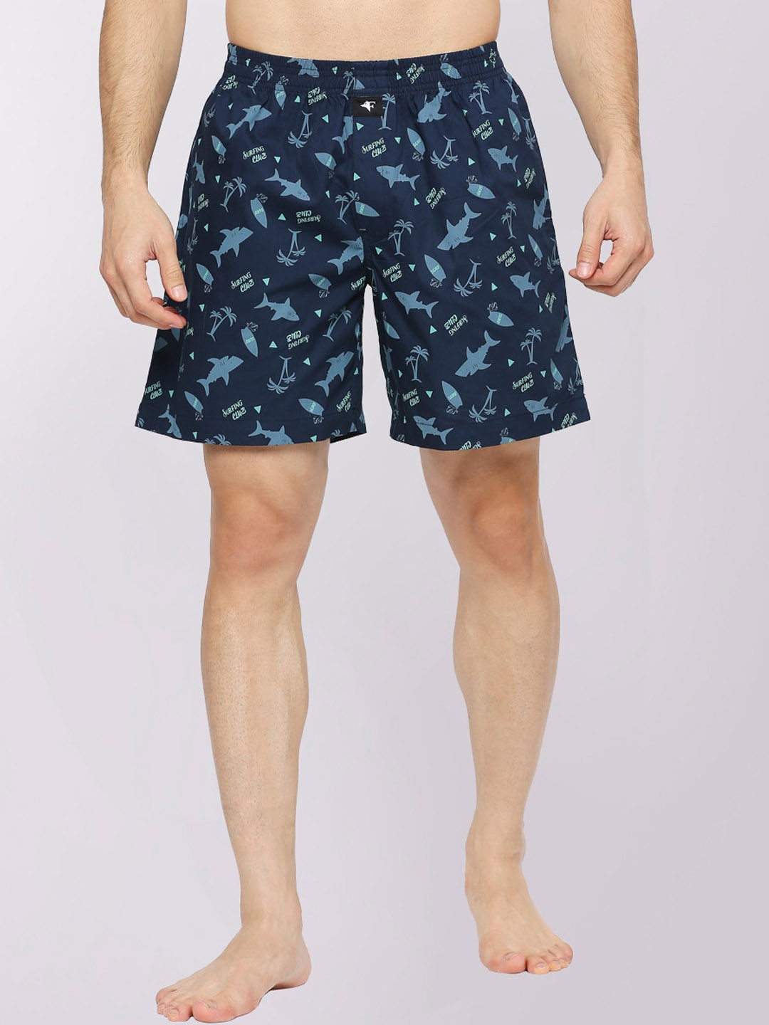 

FRENCHIE Conversational Printed Cotton Boxers FR-BX-CP-BOKSA-1X5-OSNB-S, Navy blue