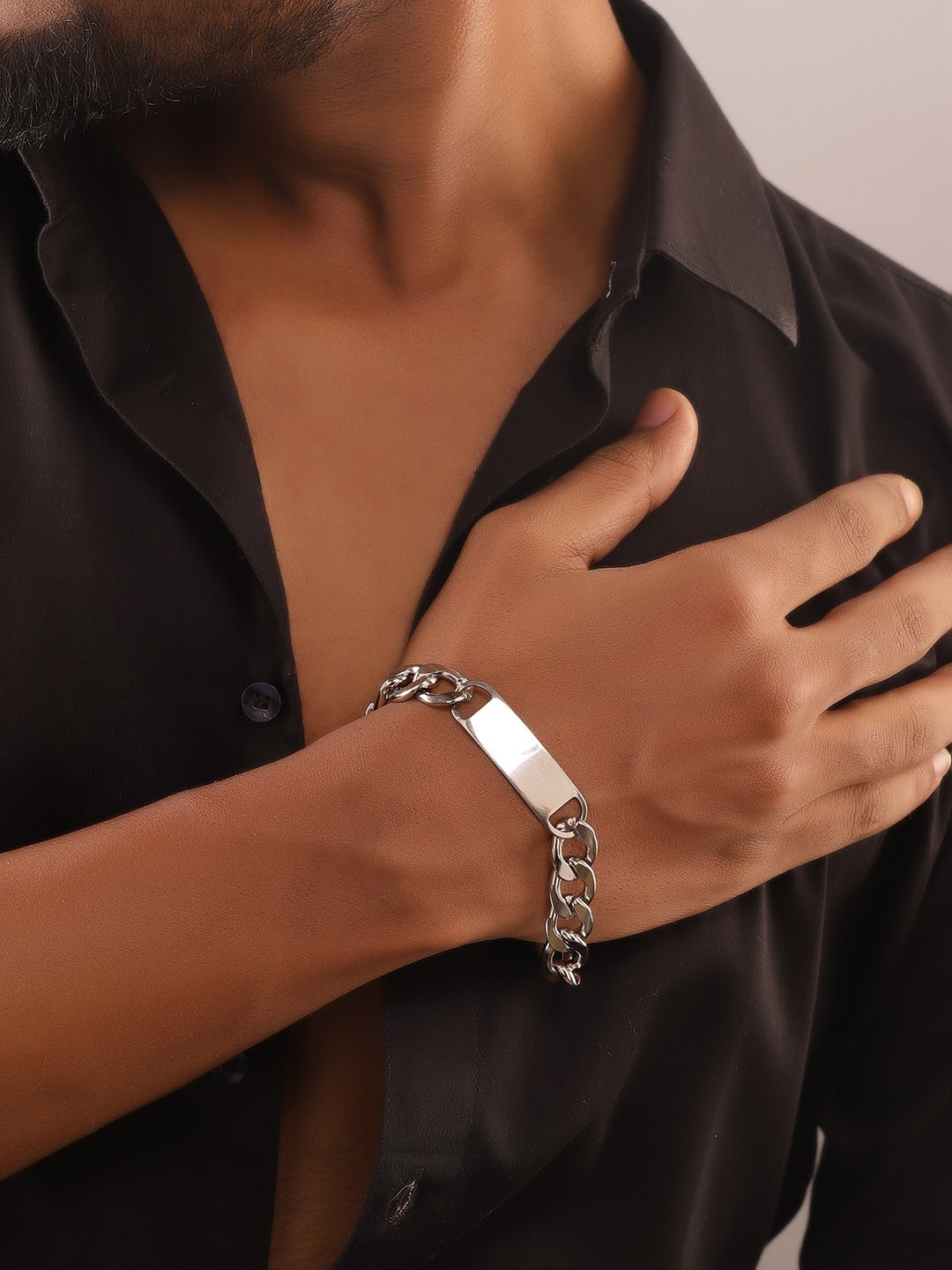 

The Roadster Lifestyle Co. Rhodium-Plated Link Bracelet, Silver