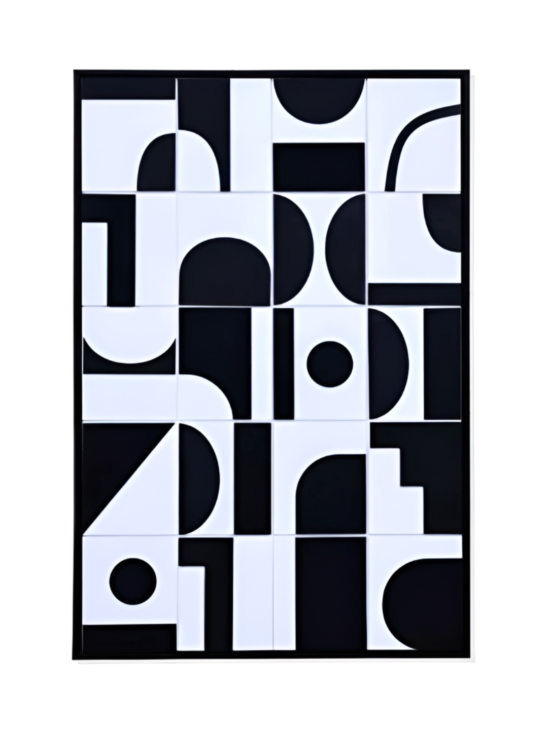 

Athome by Nilkamal Black & White Wooden Monochrome Wall Decor