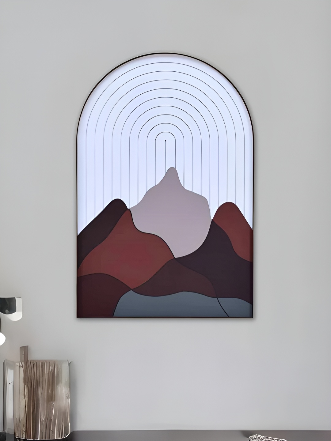 

Athome by Nilkamal Brown & Off White Mountain Arch Hanging Wall Decor