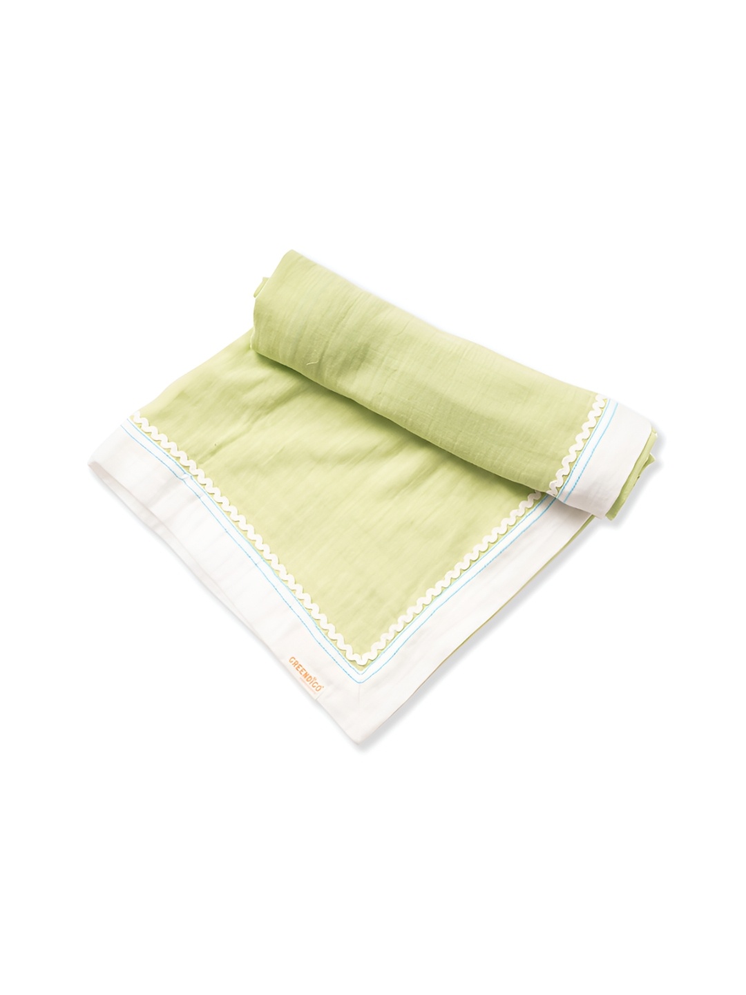 

GREENDIGO Green & White AC Room Single Bed Dohar