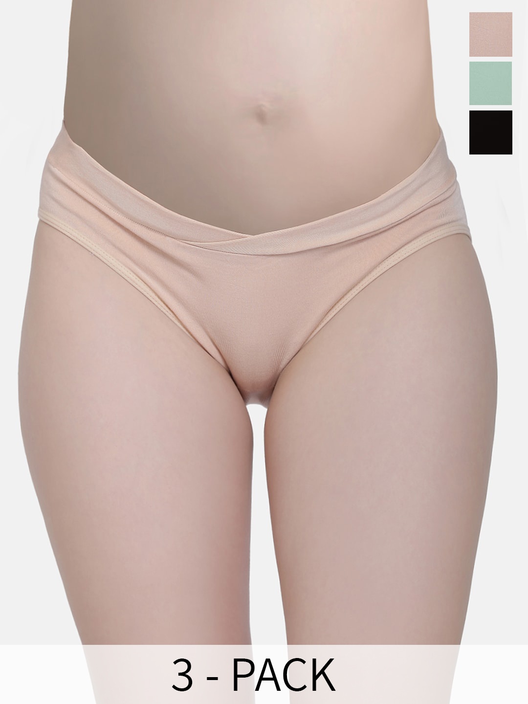 

Da Intimo Pack Of 3 Anti Microbial Organic Cotton Basic Briefs, Beige