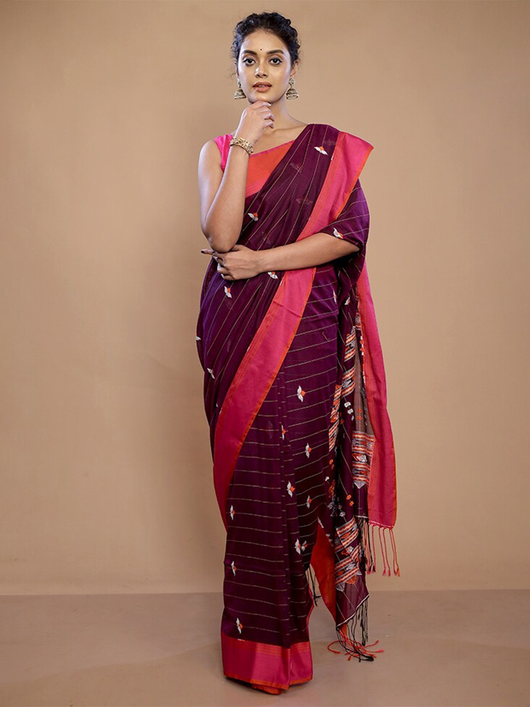 

AllSilks Floral Pure Silk Saree, Multi